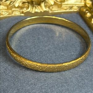 Monet Shimmering Gold Textured Bangle
